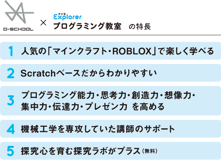 プログラミング教室の特徴